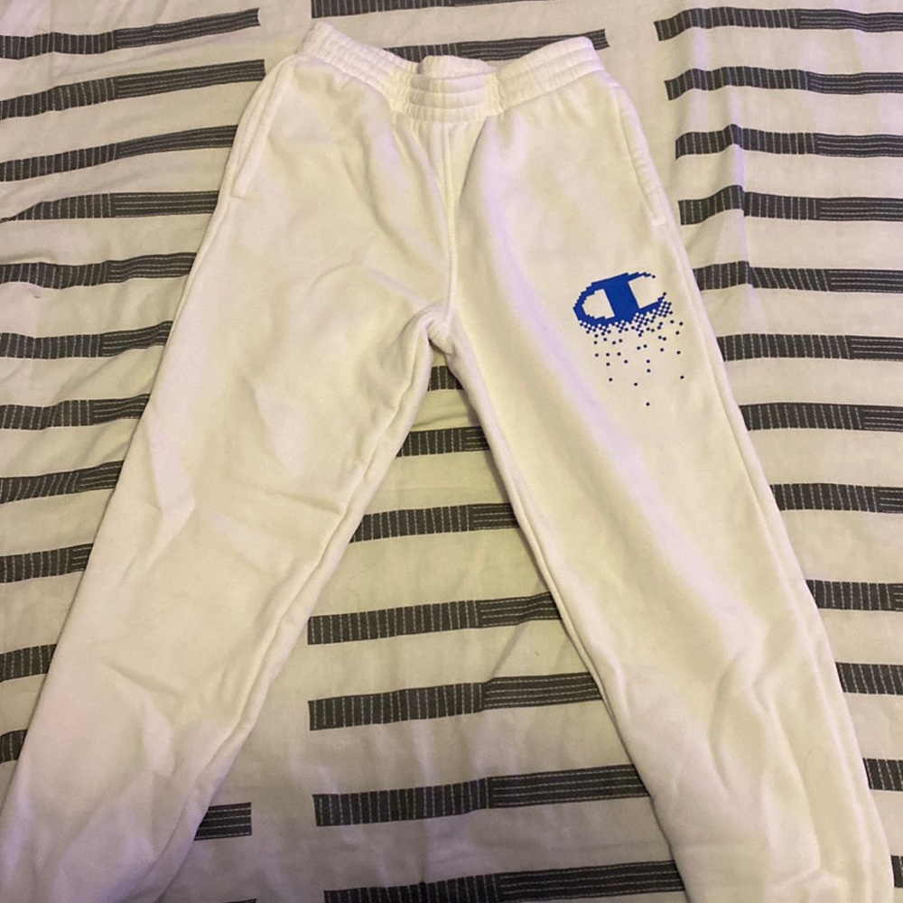 Selling these champion sweats text for offers